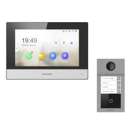 Комплект домофон Hikvision DS-KH6320-WTE1 + вызывная панель DS-KV8413-WME1(C)/Flush/Europe BV