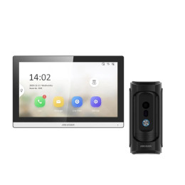 Комплект домофон Hikvision DS-KH6350-WTE1 + вызывная панель DS-KB8113-IME1(B)