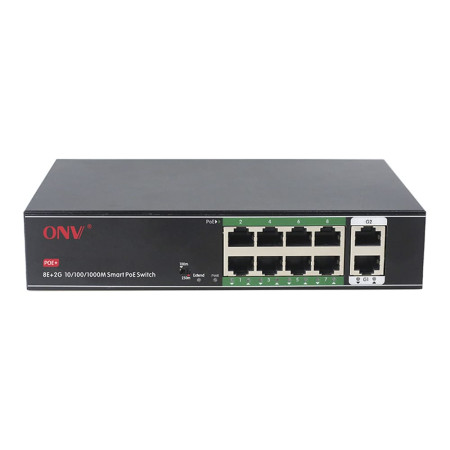8-портовый неуправляемый PoE коммутатор ONV H1108PGL