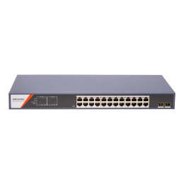 24-портовий керований PoE комутатор Hikvision DS-3E1526P-SI-24P2F