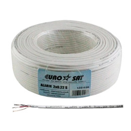 Сигнальный кабель Euro Sat без экрана (бух. 100м) Allarm 2*0,22 CU