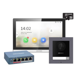 Комплект видеодомофона Hikvision DS-KD8003-IME1(B)+DS-KH6350-TE1+HS-TF