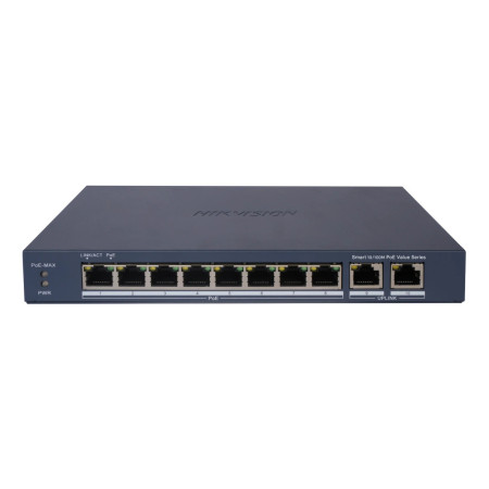 8-портовый управляемый PoE коммутатор Hikvision DS-3E1310P-EI/M