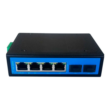 4-портовый неуправляемый промышленный PoE коммутатор Ewind EW-PIS1806-4GE