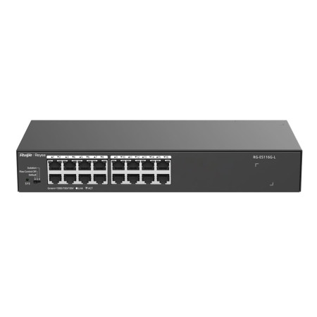 16-портовый неуправляемый коммутатор Ruijie Reyee RG-ES116G-L