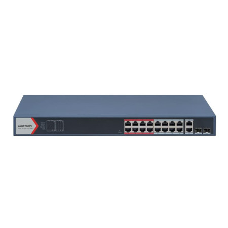 16-портовый управляемый PoE коммутатор Hikvision DS-3E1318P-EI(B)
