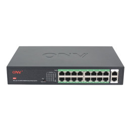 16-портовый неуправляемый PoE коммутатор ONV H1016PLS
