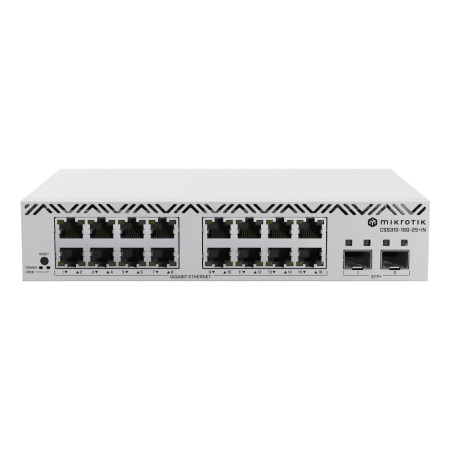 16-портовый управляемый коммутатор MikroTik CSS318-16G-2S+IN