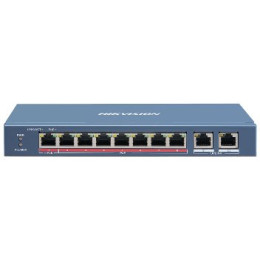 8-портовый неуправляемый POE коммутатор Hikvision DS-3E0310HP-E