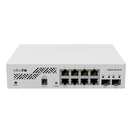 8-портовый управляемый гигабитный коммутатор MikroTik CSS610-8G-2S+IN
