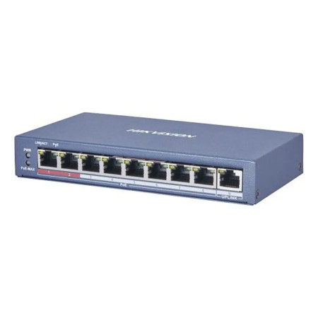 8-портовый неуправляемый POE коммутатор Hikvision DS-3E0109P-E (C)