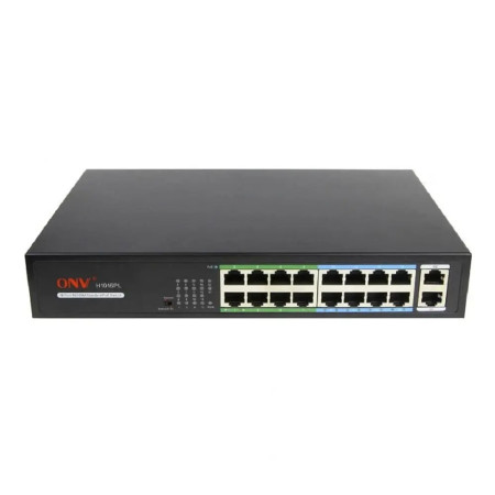 18-портовый неуправляемый PoE-коммутатор ONV H1016PL
