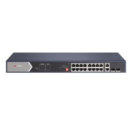 16-портовый неуправляемый PoE коммутатор Hikvision DS-3E0520HP-E