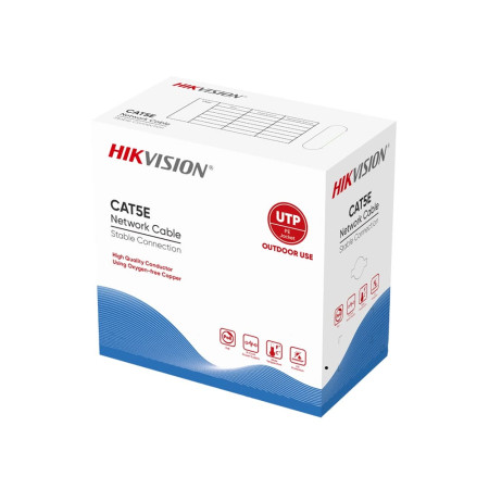 Кабель витая пара Hikvision UTP CAT 5E DS-1LN5EO-UU/E
