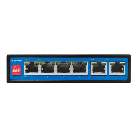 4-портовый неуправляемый PoE коммутатор Ewind EW-S1906CF-DP
