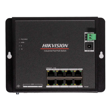 8-портовий керований PoE комутатор Hikvision DS-3T1510P-SI-FLT/No Power unit (без блока живлення)