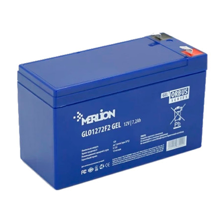 Свинцево-кислотна акумуляторна батарея MERLION ORBUS GLO1272F2 12V 7.2Ah