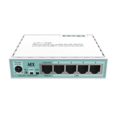 5-портовий маршрутизатор Mikrotik hEX (RB750Gr3)