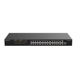 24-портовый неуправляемый PoE коммутатор Ruijie Reyee RG-ES126FGS-LP