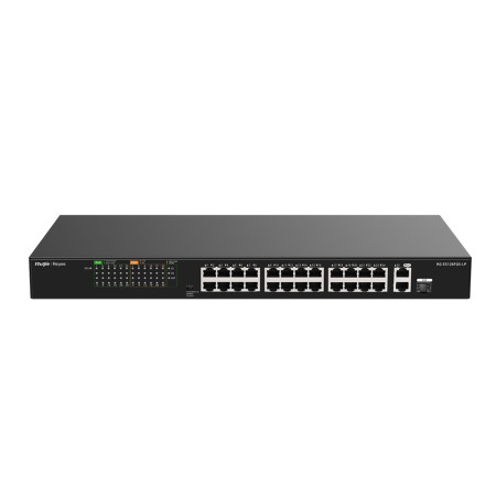 24-портовый неуправляемый PoE коммутатор Ruijie Reyee RG-ES126FGS-LP