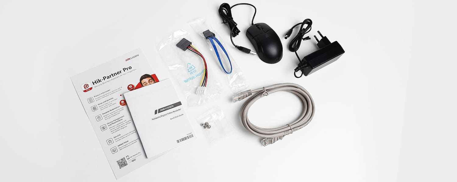 Комплектация видеорегистратора Hikvision DS-7604NXI-K1(B)