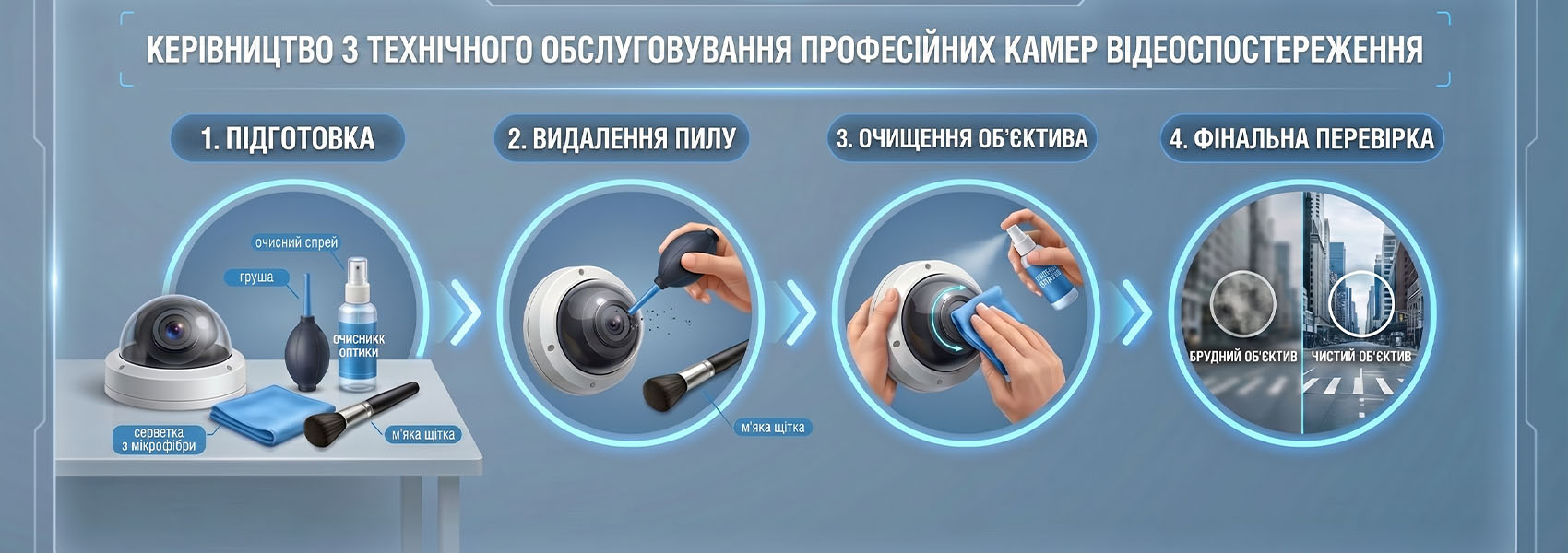 Як правильно чистити камеру відеоспостереження